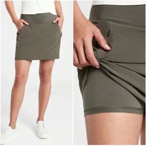 Athleta Soho Skort Mountain Olive Size 18 UPF